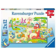 Ravensburger Puzzle Dinosaures Préférés - À partir de 3 ans - 2x12 pièces - Age à partir de 3 ans