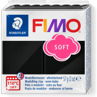 Staedtler FIMO Soft Pâte à Modeler à Durcir au Four - 57g - Noir - Marque Staedtler - Age à partir de 8 ans