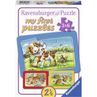 Ravensburger Mes Amis les Animaux - My First Puzzles - Dès 30 mois - 3x6 pièces - Age À partir de 30 mois
