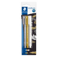 Staedtler Metallic Set Marqueurs - 3 pièces - Marque Staedtler - Couleur Multicolore - Type d'écriture Stylo feutre