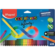 Maped Color'Peps Infinty Crayons de Couleur - 24 pièces - Marque Maped - Type d'écriture Crayon de couleur