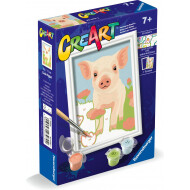 Ravensburger CreArt Adorable Porcelet - Peinture par Numéros - Dès 7 ans - Age à partir de 7 ans
