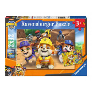 Ravensburger Puzzle Pat’ Patrouille Rubble et l’Équipe - À partir de 3 ans - 2x12 pièces - Age à partir de 3 ans
