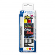 Staedtler Lumocolor Krijtstiften - Ronde Punt - 4 stuks - Merk Staedtler - Kleur Multicolor - Type schrijfgerief Krijtstift
