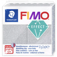 Staedtler FIMO Effect Metallic Pâte à Modeler à Durcir au Four - 57g - Argent Métallique - Marque Staedtler - Age à partir de 8 ans