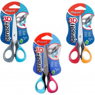 Maped Sensoft 3D Ciseaux - Poignées Souples - 13cm - 3ass - Marque Maped