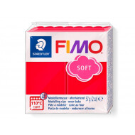 Staedtler FIMO Soft Pâte à Modeler à Durcir au Four - 57g - Rouge Indien - Marque Staedtler - Age à partir de 8 ans