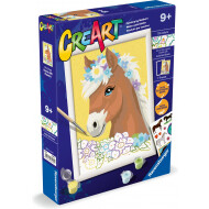 Ravensburger CreArt Cheval avec Fleurs - Peinture par Numéros - Dès 7 ans - Age à partir de 9 ans