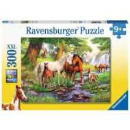 Ravensburger Puzzle Chevaux Sauvages au Bord de la Rivière - Dès 9 ans - 300 pièces - Age à partir de 9 ans