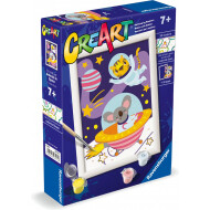 Ravensburger CreArt Animaux dans l’Espace - Peinture par Numéros - Dès 7 ans - Age à partir de 7 ans