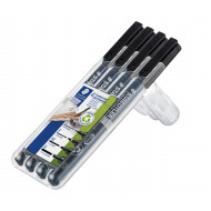 Staedler Lumocolor Feutre Permanent Set - Diamètres Différents - 4 pièces - Marque Staedtler - Type d'écriture Marqueur permanent - Couleur Noir