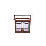 Lanterne en bois 2 lumières - Marque DDD