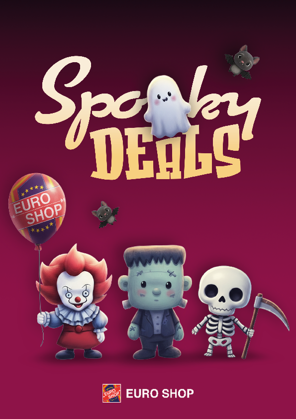 Promotions - Euro Shop Tournai - dècorations - le moins cher - magazine - déguisements halloween - dépliant promotionnel - euro shop
