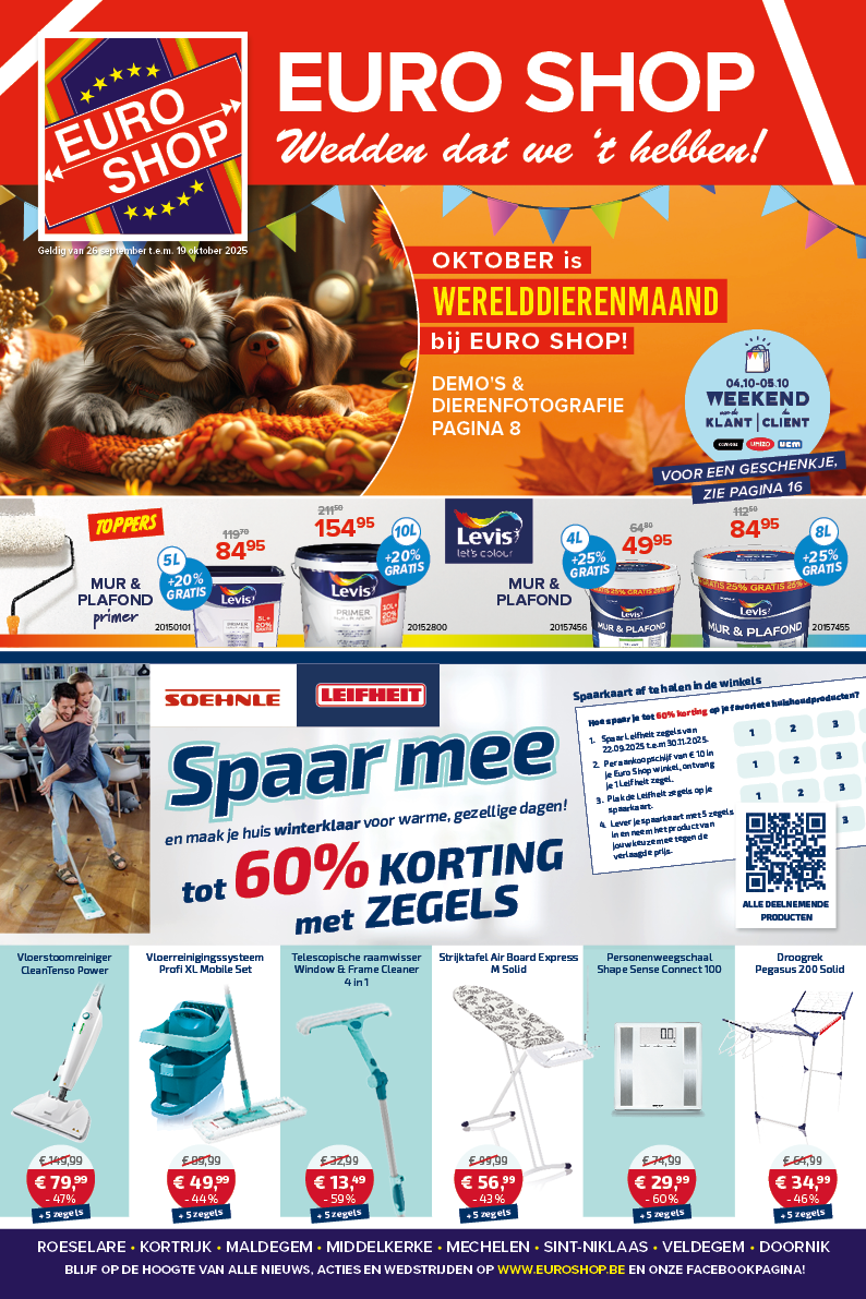 Herfst promoties bij Euro Shop kortingen - beste promoties - folderpromo - promotiez - euro shop