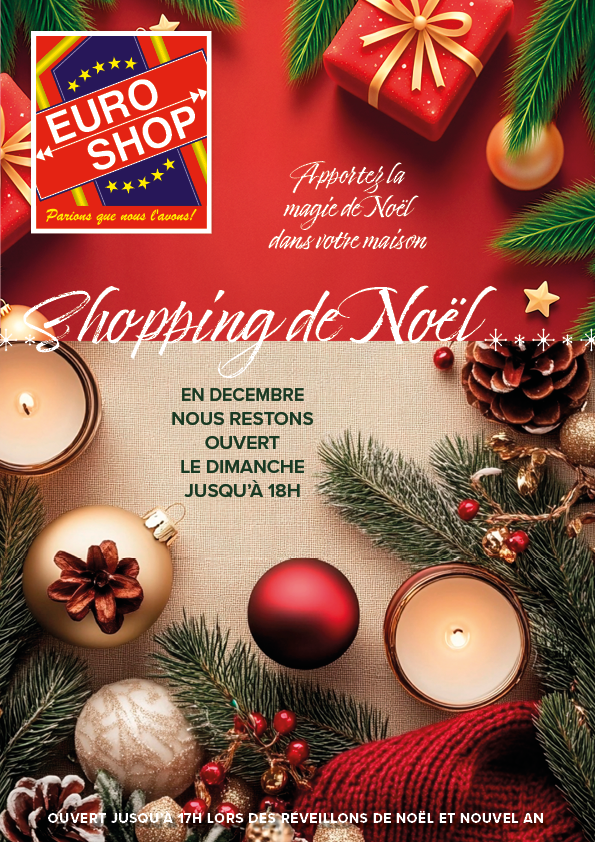 Promotions - Euro Shop Tournai - dècorations - le moins cher - magazine - décorations noël - dépliant promotionnel - euro shop